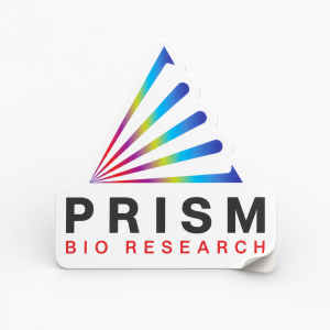 Prism Bio-Research die-cut logo sticker